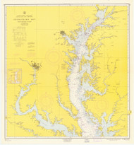 Chesapeake Bay Northern Part 1965 - Old Map Nautical Chart AC Harbors 77 - Chesapeake Bay