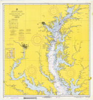 Chesapeake Bay Northern Part 1970 - Old Map Nautical Chart AC Harbors 77 - Chesapeake Bay