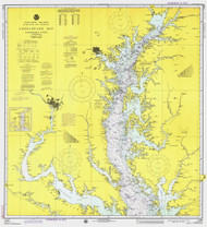 Chesapeake Bay Northern Part 1975 - Old Map Nautical Chart AC Harbors 77 - Chesapeake Bay