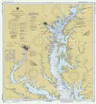 Chesapeake Bay Northern Part 1984 - Old Map Nautical Chart AC Harbors 77 - Chesapeake Bay