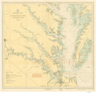 Chesapeake Bay Southern Part 1921 - Old Map Nautical Chart AC Harbors 78 - Chesapeake Bay