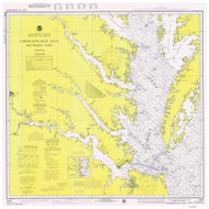 Chesapeake Bay Southern Part 1975 - Old Map Nautical Chart AC Harbors 78 - Chesapeake Bay
