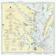 Chesapeake Bay Southern Part 1990 - Old Map Nautical Chart AC Harbors 78 - Chesapeake Bay