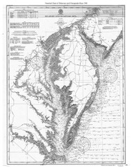 Delaware and Chesapeake Bays from Cape May to Cape Henry 1901 - Old Map Nautical Chart AC Harbors 376 - Chesapeake Bay