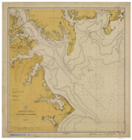 Annapolis River 1911 - Old Map Nautical Chart AC Harbors 385 - Chesapeake Bay
