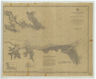 Potomac River from the Entrance to Piney Point 1877 - Old Map Nautical Chart AC Harbors 388 - Chesapeake Bay
