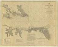 Potomac River from the Entrance to Piney Point 1884 - Old Map Nautical Chart AC Harbors 388 - Chesapeake Bay
