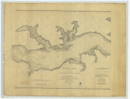 Potomac River from Piney Point to Lower Cedar Point 1868 - Old Map Nautical Chart AC Harbors 389 - Chesapeake Bay