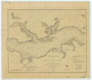 Potomac River from Piney Point to Lower Cedar Point 1884 - Old Map Nautical Chart AC Harbors 389 - Chesapeake Bay