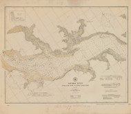 Potomac River from Piney Point to Lower Cedar Point 1905 - Old Map Nautical Chart AC Harbors 389 - Chesapeake Bay