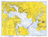 Baltimore Harbor 1973 - Old Map Nautical Chart AC Harbors 545 - Chesapeake Bay