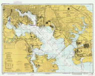 Baltimore Harbor 1983 - Old Map Nautical Chart AC Harbors 545 - Chesapeake Bay