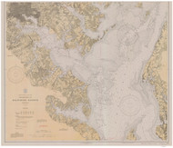 Approaches to Baltimore Harbor 1933 - Old Map Nautical Chart AC Harbors 549 - Chesapeake Bay