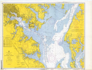 Approaches to Baltimore Harbor 1966 - Old Map Nautical Chart AC Harbors 549 - Chesapeake Bay