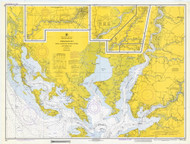 Honga, Nanticoke, Wicomico Rivers and Fishing Bay 1973 - Old Map Nautical Chart AC Harbors 554 - Chesapeake Bay