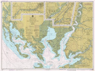 Honga, Nanticoke, Wicomico Rivers and Fishing Bay 1984 - Old Map Nautical Chart AC Harbors 554 - Chesapeake Bay