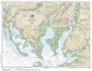 Honga, Nanticoke, Wicomico Rivers and Fishing Bay 2014 - Old Map Nautical Chart AC Harbors 554 - Chesapeake Bay