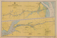 Chesapeake and Delaware Canal 1947 - Old Map Nautical Chart AC Harbors 570 - Chesapeake Bay
