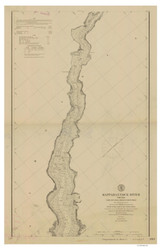 Rappahannock River 2 1857 - Old Map Nautical Chart AC Harbors 393 - Virginia