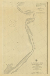 Rappahannock River 3 1884 - Old Map Nautical Chart AC Harbors 394 - Virginia