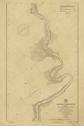 Rappahannock River 4 1856 Colored - Old Map Nautical Chart AC Harbors 395 - Virginia