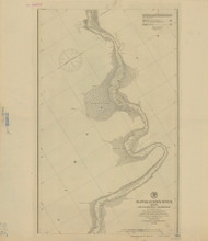 Rappahannock River 4 1856 - Old Map Nautical Chart AC Harbors 395 - Virginia