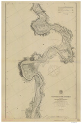 Rappahannock River 5 1856 - Old Map Nautical Chart AC Harbors 396 - Virginia