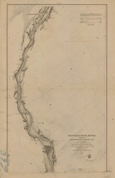 Rappahannock River 6 1856 C - Old Map Nautical Chart AC Harbors 397 - Virginia