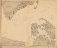Hampton Roads 1893 B - Old Map Nautical Chart AC Harbors 400 - Virginia