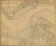 Hampton Roads 1894 - Old Map Nautical Chart AC Harbors 400 - Virginia