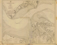 Hampton Roads 1899 - Old Map Nautical Chart AC Harbors 400 - Virginia