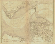 Hampton Roads 1911 - Old Map Nautical Chart AC Harbors 400 - Virginia