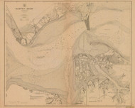 Hampton Roads 1913 - Old Map Nautical Chart AC Harbors 400 - Virginia