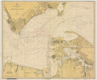 Hampton Roads 1926 - Old Map Nautical Chart AC Harbors 400 - Virginia