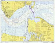 Hampton Roads 1974 - Old Map Nautical Chart AC Harbors 400 - Virginia