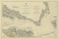 James River 1 1884 - Old Map Nautical Chart AC Harbors 401A - Virginia