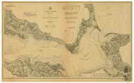 James River 1 1907 - Old Map Nautical Chart AC Harbors 401A - Virginia