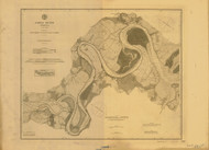 James River 4 1888 A - Old Map Nautical Chart AC Harbors 401D - Virginia