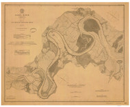 James River 4 1888B - Old Map Nautical Chart AC Harbors 401D - Virginia