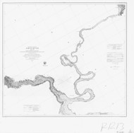 James River 3 1855 - Old Map Nautical Chart AC Harbors 402 - Virginia