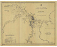 Norfolk Harbor 1875 - Old Map Nautical Chart AC Harbors 404 - Virginia