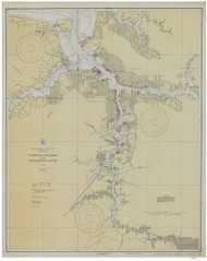 Norfolk Harbor and Elizabeth River 1930 - Old Map Nautical Chart AC Harbors 452 - Virginia