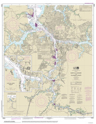 Norfolk Harbor and Elizabeth River 2014 - Old Map Nautical Chart AC Harbors 452 - Virginia