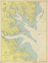 York River - Yorktown Entrance 1943 - Old Map Nautical Chart AC Harbors 494 - Virginia