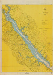 York River - Yorktown to West Point 1945 - Old Map Nautical Chart AC Harbors 495 - Virginia