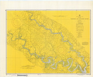 Pamunkey and Mattaponi Rivers 1969 - Old Map Nautical Chart AC Harbors 496 - Virginia