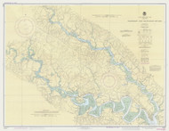 Pamunkey and Mattaponi Rivers 1984 - Old Map Nautical Chart AC Harbors 496 - Virginia