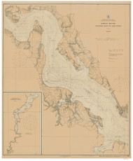 James River - Newport News to Jamestown Island 1920 - Old Map Nautical Chart AC Harbors 529 - Virginia