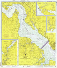 James River - Newport News to Jamestown Island 1974 B - Old Map Nautical Chart AC Harbors 529 - Virginia