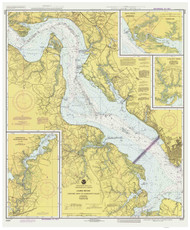 James River - Newport News to Jamestown Island 1982 - Old Map Nautical Chart AC Harbors 529 - Virginia